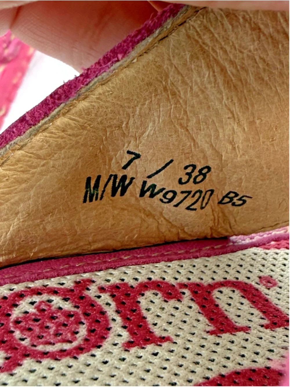 Born Concept Boho Pink Leather Flat Thong Sandal Flip Flops Size 7/38